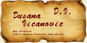 Dušana Vicanović vizit kartica